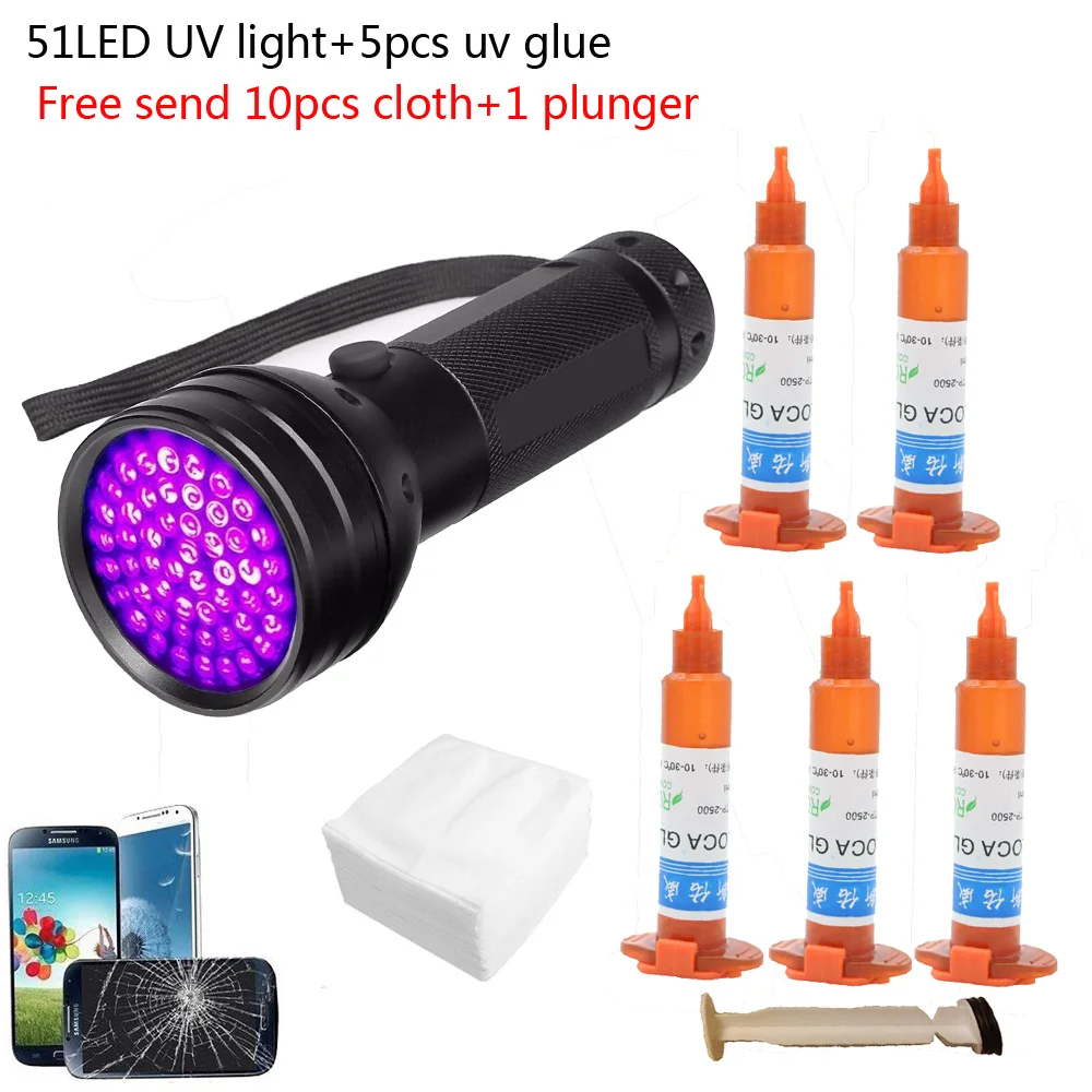 Liquid Uv Glue Kit - 51 led UV light 5 sztuk/partia