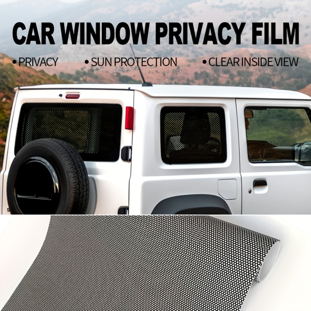 Privacy Screen Protector - 1 Rolka Czarnej Perforowanej Folii Samoprzylepnej