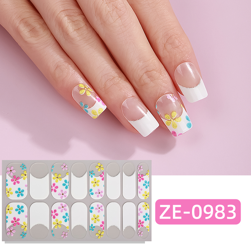 Full Cover Adhesive - 16 sztuk Gradientowe Marmurkowe Naklejki na